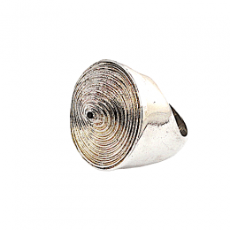 anello millerighe argento
