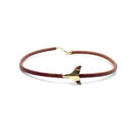 bracciale cuoio ed oro