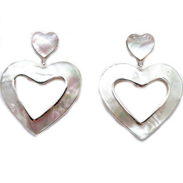 orecchini a cuore in argento