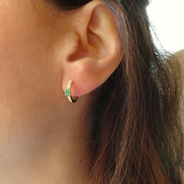 orecchini in oro giallo e smeraldi