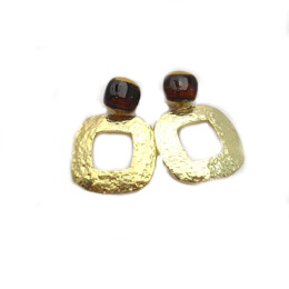 orecchini artigianali in argento dorato