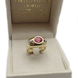 anello modello fascia per donna con pietra