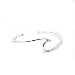 bracciale con onda del mare in argento