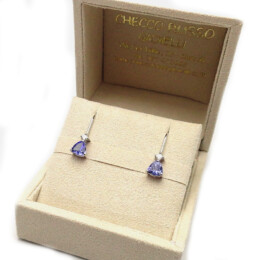 orecchini di tanzanite oro bianco