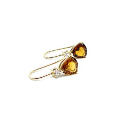 orecchini con pietre gialle in oro